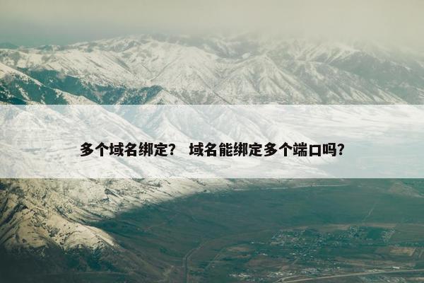 多个域名绑定？ 域名能绑定多个端口吗？