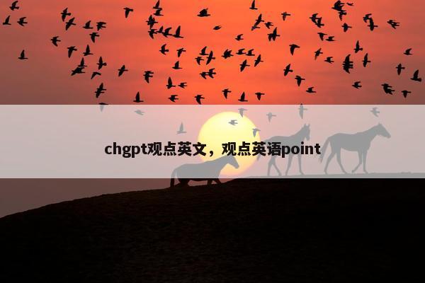 chgpt观点英文，观点英语point