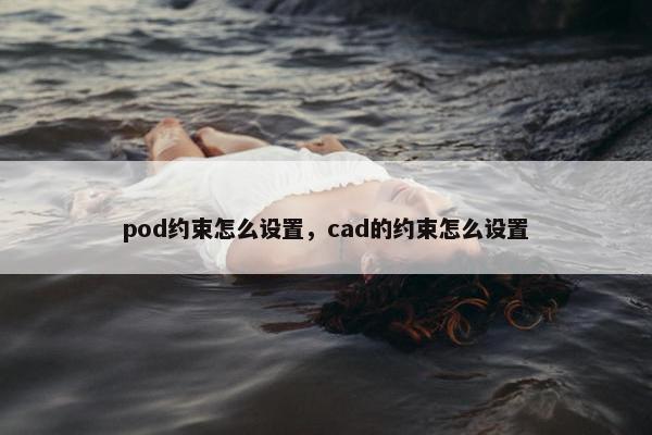 pod约束怎么设置，cad的约束怎么设置