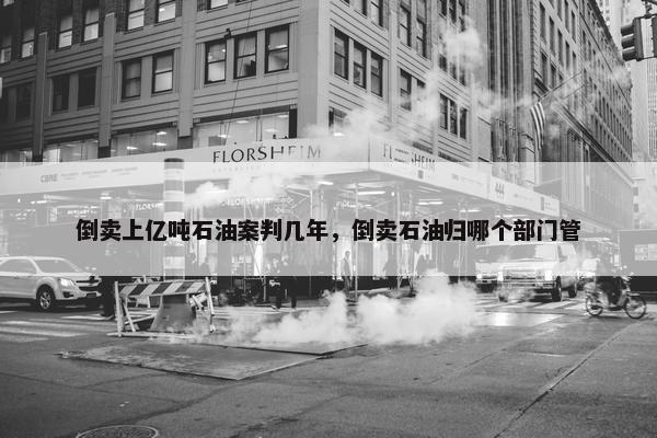倒卖上亿吨石油案判几年，倒卖石油归哪个部门管
