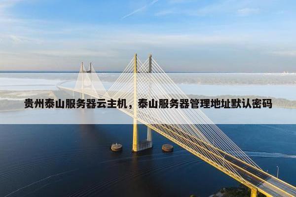 贵州泰山服务器云主机，泰山服务器管理地址默认密码