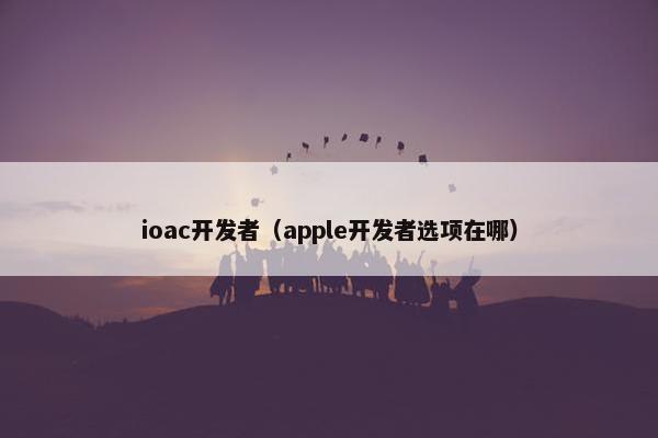 ioac开发者（apple开发者选项在哪）
