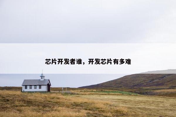 芯片开发者谁，开发芯片有多难