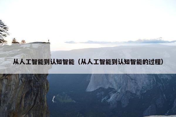 从人工智能到认知智能（从人工智能到认知智能的过程）