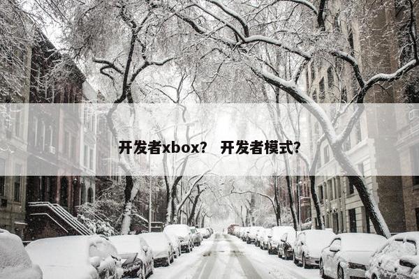 开发者xbox？ 开发者模式？