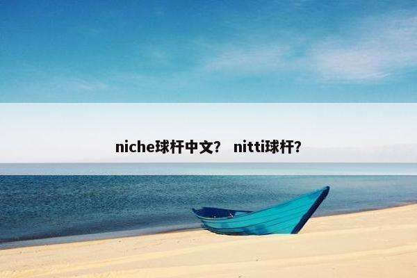 niche球杆中文？ nitti球杆？