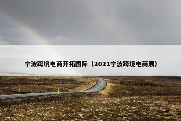 宁波跨境电商开拓国际（2021宁波跨境电商展）