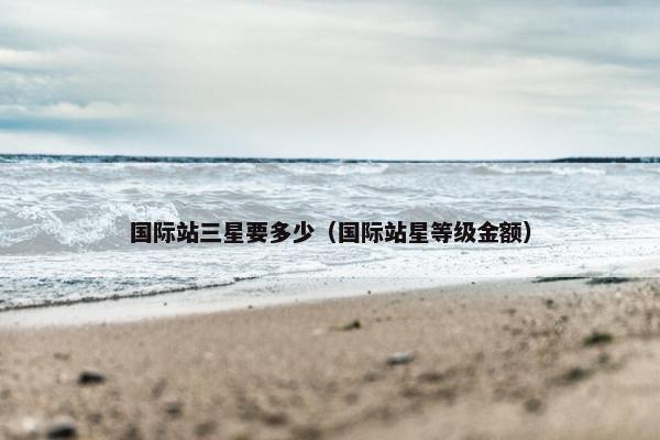 国际站三星要多少（国际站星等级金额）