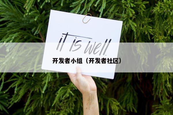 开发者小组（开发者社区）