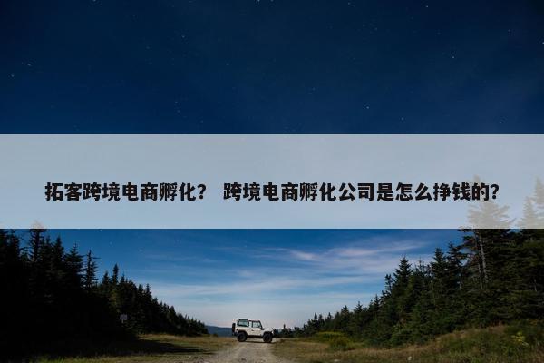 拓客跨境电商孵化？ 跨境电商孵化公司是怎么挣钱的？