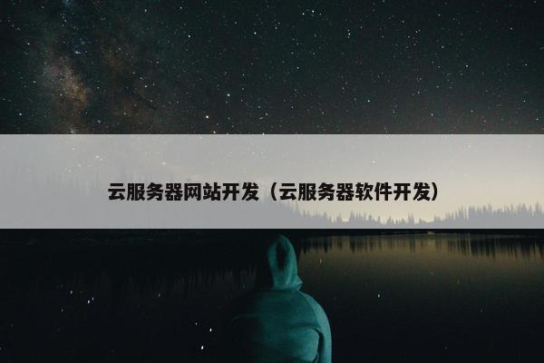 云服务器网站开发（云服务器软件开发）