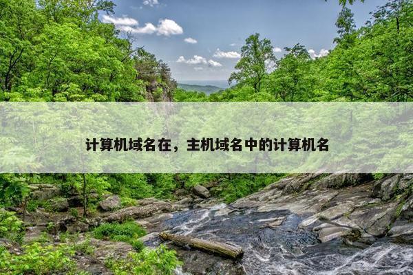 计算机域名在，主机域名中的计算机名