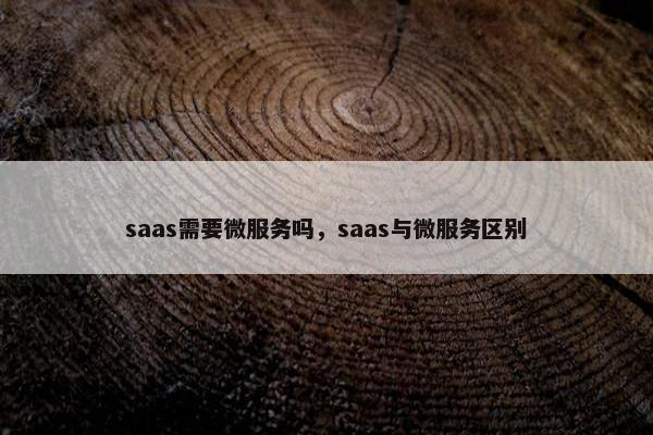 saas需要微服务吗，saas与微服务区别
