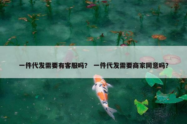 一件代发需要有客服吗？ 一件代发需要商家同意吗？