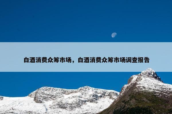 白酒消费众筹市场，白酒消费众筹市场调查报告