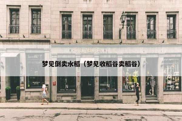梦见倒卖水稻（梦见收稻谷卖稻谷）