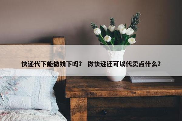 快递代下能做线下吗？ 做快递还可以代卖点什么？