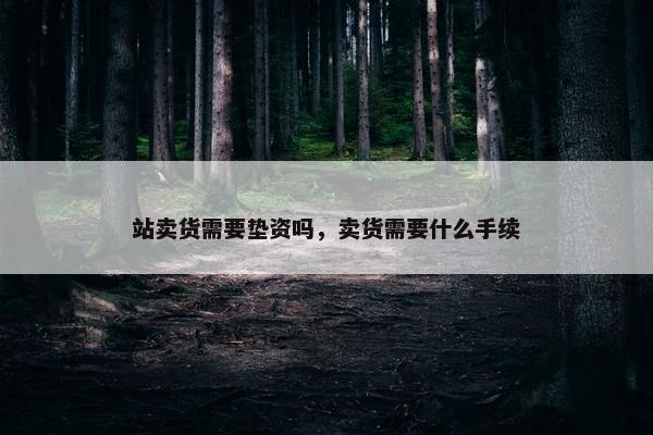 站卖货需要垫资吗，卖货需要什么手续