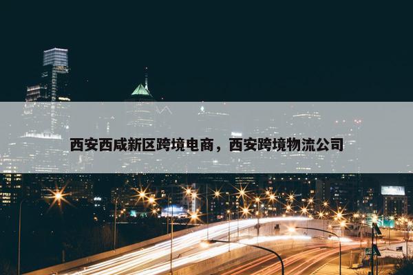 西安西咸新区跨境电商，西安跨境物流公司
