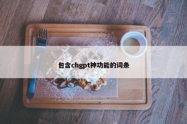 包含chgpt神功能的词条