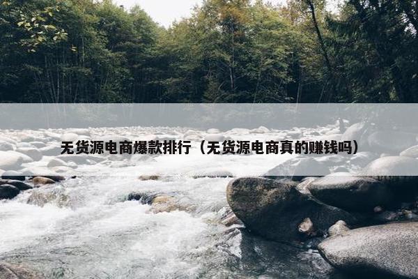 无货源电商爆款排行（无货源电商真的赚钱吗）