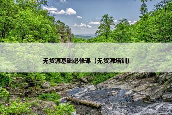 无货源基础必修课（无货源培训）