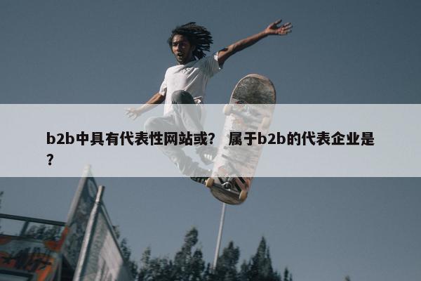 b2b中具有代表性网站或？ 属于b2b的代表企业是？