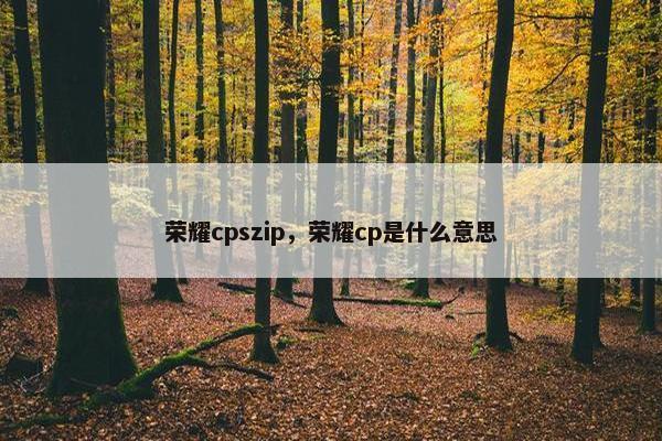荣耀cpszip，荣耀cp是什么意思