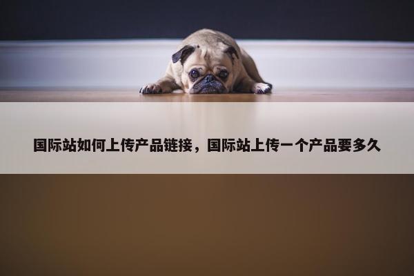 国际站如何上传产品链接，国际站上传一个产品要多久