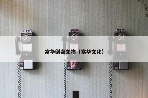 富华倒卖文物（富华文化）
