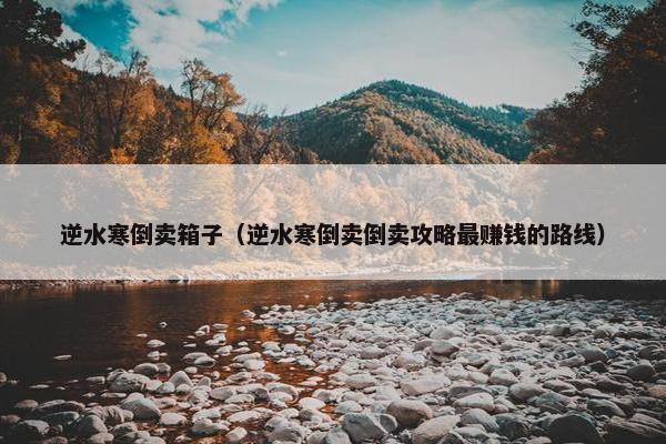 逆水寒倒卖箱子（逆水寒倒卖倒卖攻略最赚钱的路线）
