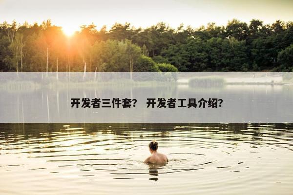 开发者三件套？ 开发者工具介绍？