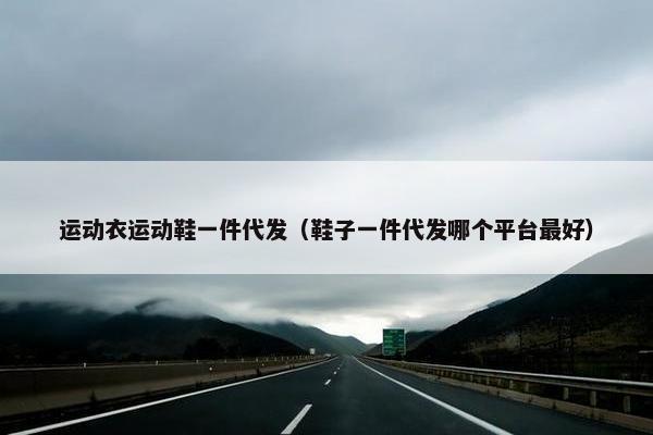 运动衣运动鞋一件代发（鞋子一件代发哪个平台最好）