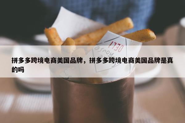 拼多多跨境电商美国品牌，拼多多跨境电商美国品牌是真的吗