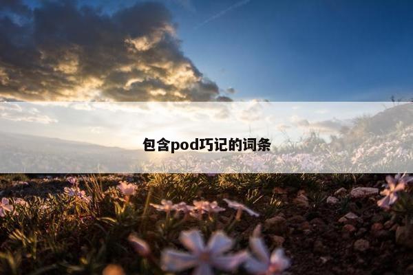 包含pod巧记的词条