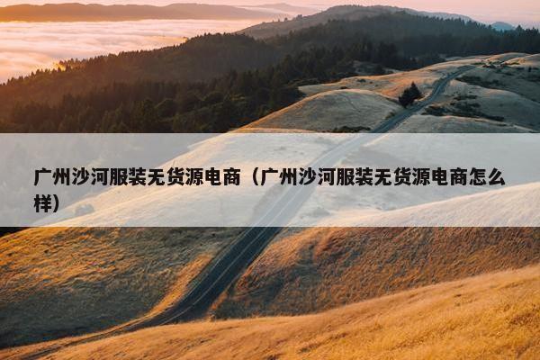 广州沙河服装无货源电商（广州沙河服装无货源电商怎么样）