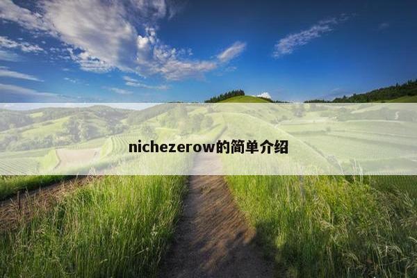 nichezerow的简单介绍