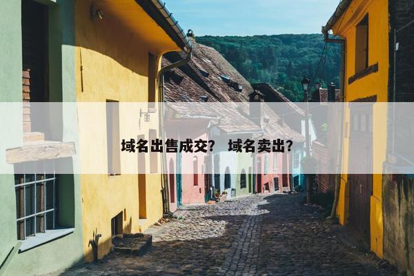 域名出售成交？ 域名卖出？