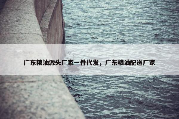 广东粮油源头厂家一件代发，广东粮油配送厂家