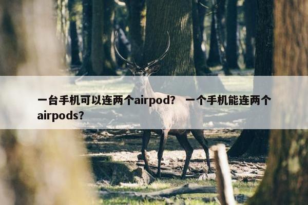 一台手机可以连两个airpod？ 一个手机能连两个airpods？