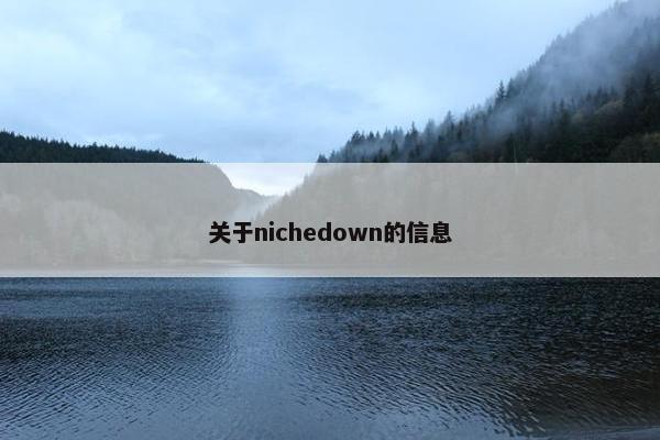关于nichedown的信息