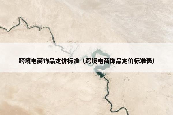 跨境电商饰品定价标准（跨境电商饰品定价标准表）
