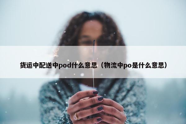 货运中配送中pod什么意思（物流中po是什么意思）
