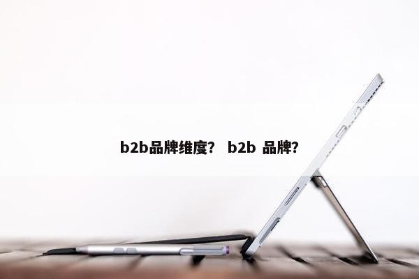 b2b品牌维度？ b2b 品牌？