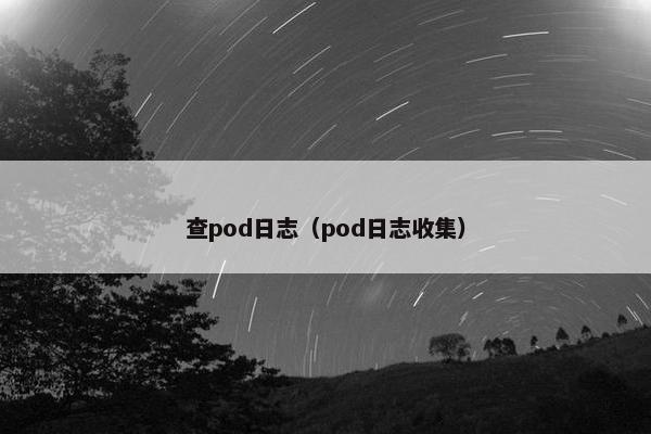查pod日志（pod日志收集）