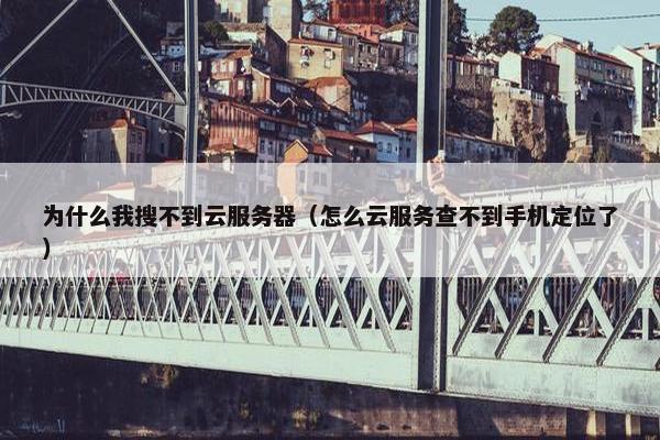 为什么我搜不到云服务器（怎么云服务查不到手机定位了）