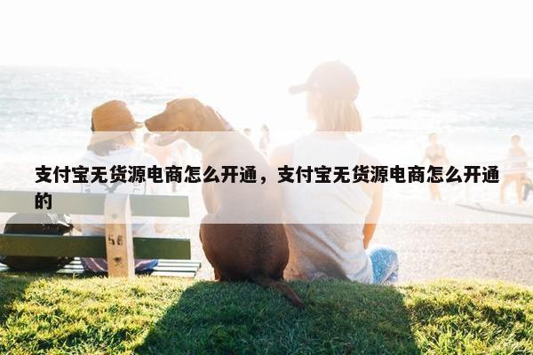支付宝无货源电商怎么开通，支付宝无货源电商怎么开通的