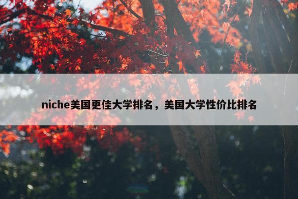 niche美国更佳大学排名，美国大学性价比排名