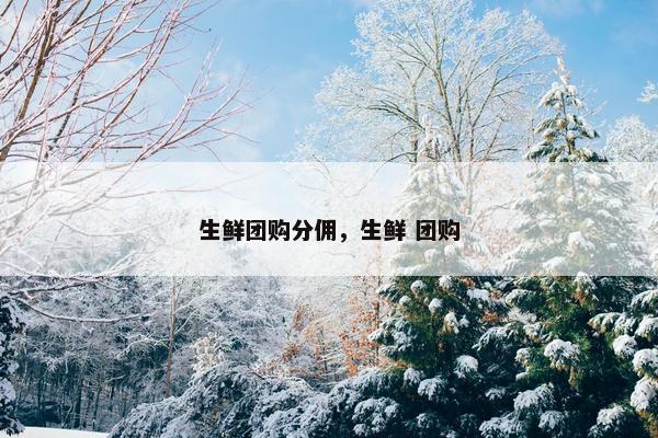 生鲜团购分佣，生鲜 团购