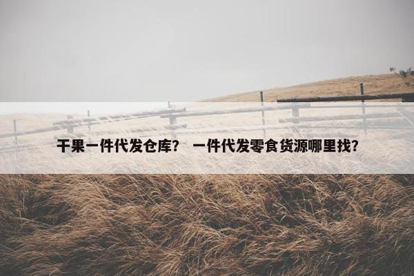 干果一件代发仓库？ 一件代发零食货源哪里找？